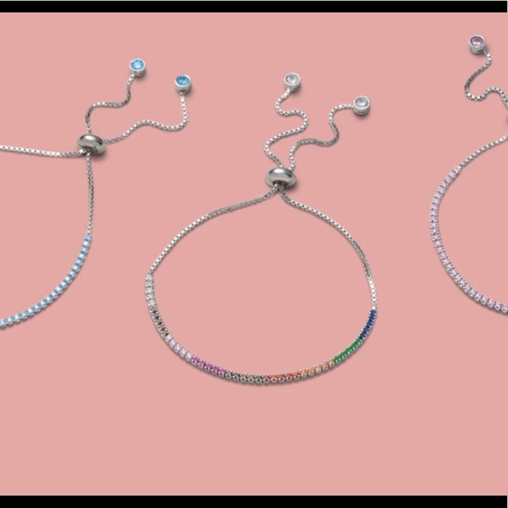 Multicolor Cubic Zirconia Bolo Bracelet